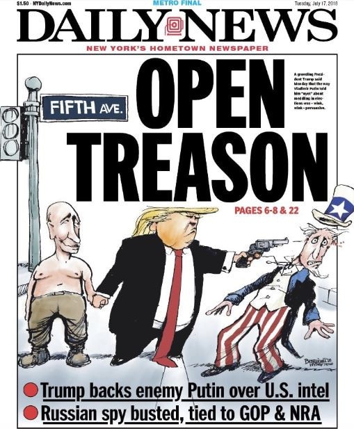 The New York Daily News has released a powerful front page. Picture: NY Daily News