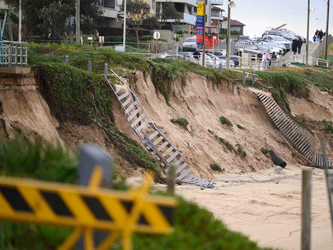 Shock images reveal wild weather impact on popular Sydney beach