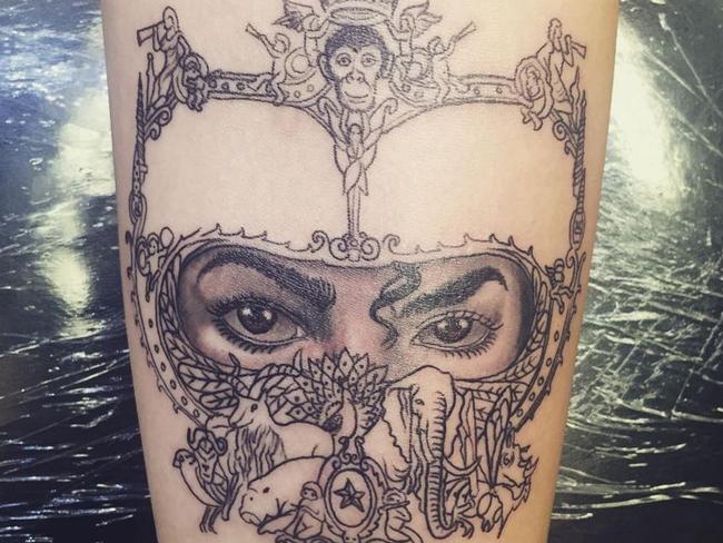 Paris Jackson's new Michael Jackson tattoo. Picture: Paris Jackson/Instagram