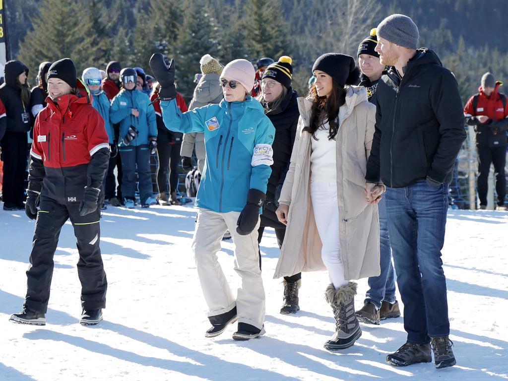 The Duchess and Duke of Sussex attend Invictus Games Vancouver Whistlers 2025's One Year To Go Winter Training Camp in Whistler. Picture: Getty Images