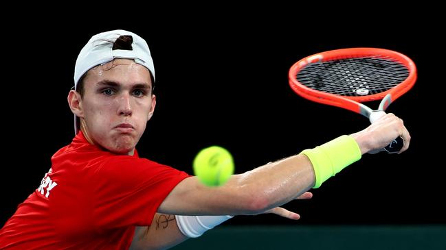 Zsombor Piros tested Alex de Minaur before going down in straight sets. Picture: Getty Images