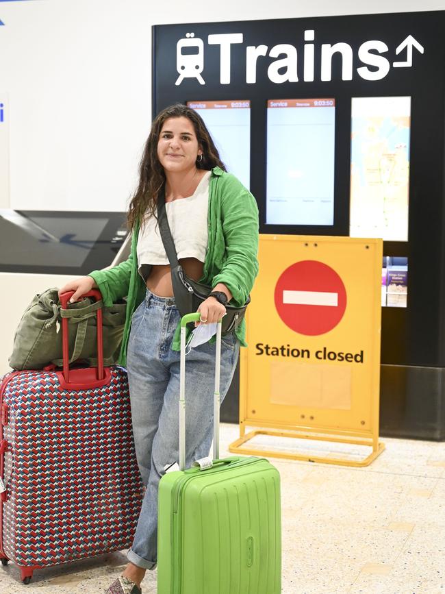 Victoria Migueles arriving at Sydney airport. Picture: Darren Leigh Roberts