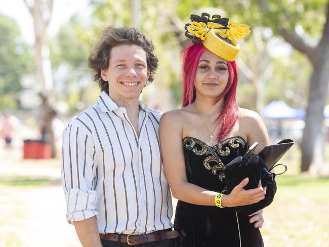 Kirk Deininger and Hope Campbell at the Katherine Races 2022. Picture: Floss Adams.