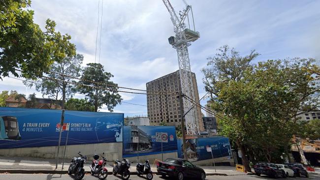 The Sydney Metro construction site.