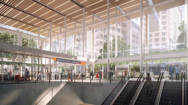 An artist’s impression of what Roma Street Station would look like.