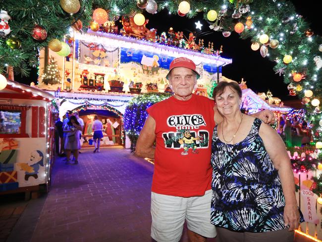 Proud owners Peter and Lauraine Overton at the front of their Quakers Hill home. Picture: Christian Gilles