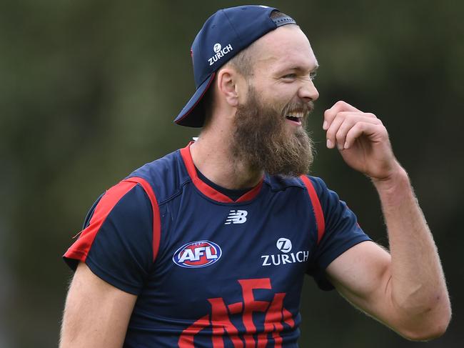 Max Gawn of the Demons is seen during training at Gosch's Paddock in Melbourne, Wednesday, May 1, 2019. The Demons play the Hawks in round seven of the AFL. (Image/Julian Smith) NO ARCHIVING