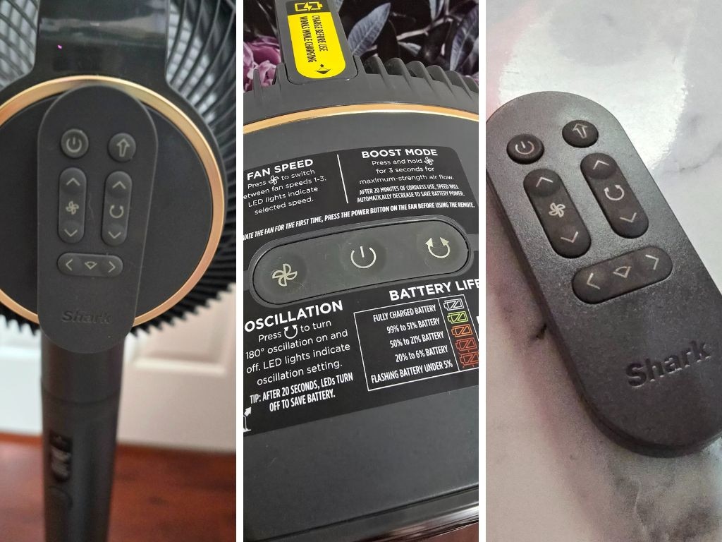 The remote is super handy with a variety of adjustable controls, while the on-board buttons keep it more simple. Picture: Supplied/Tahnee- Jae Lopez-Vito.