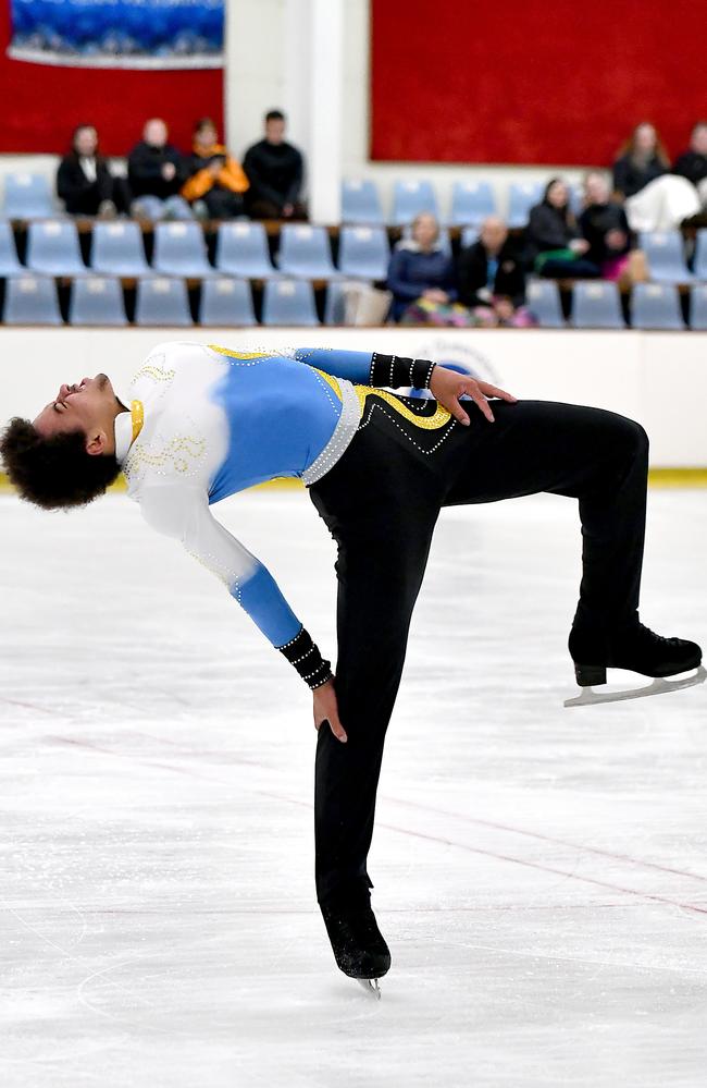 Darian Kaptich from QLD Australian Figure Skating Championships in Brisbane. Thursday December 1, 2022. Picture, John Gass