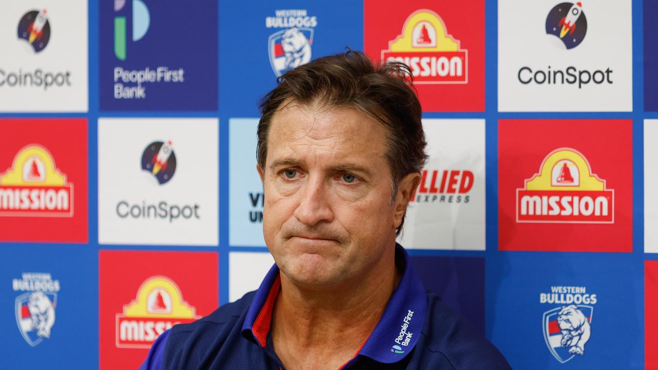 Luke Beveridge is under fire. (Photo by Dylan Burns/AFL Photos via Getty Images)