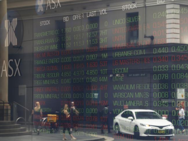 SYDNEY, AUSTRALIA - NewsWire Photos NOVEMBER 7, 2024: The screens at the ASX in the Sydney CBD. Stock Market. Australian Stock exchange.Picture: NewsWire / Damian Shaw