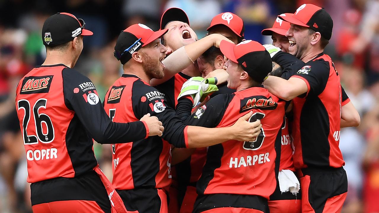 The Renegades celebrate winning the Big Bash League final against the Stars last season.