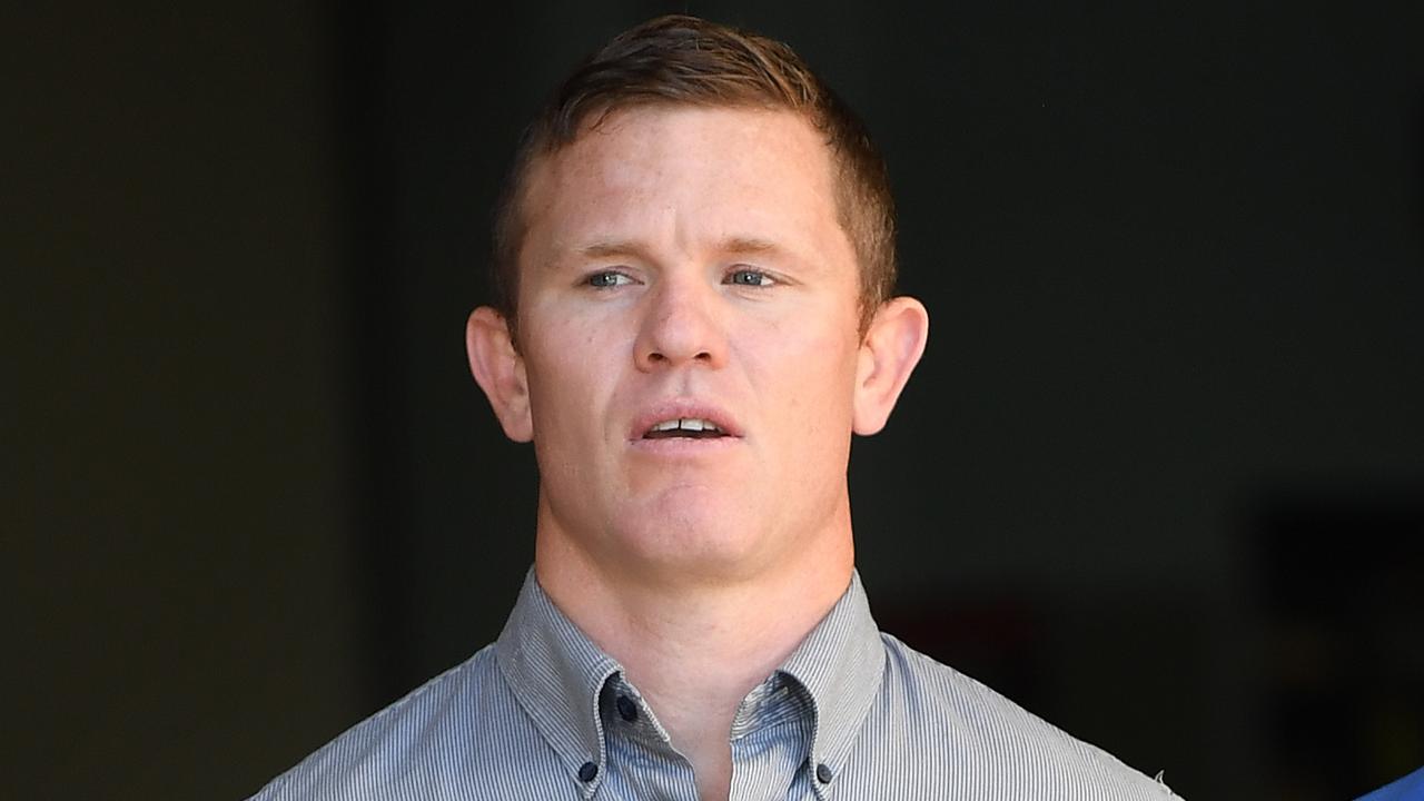 Former Gold Coast Titans NRL player Steve Michaels during an appearance at Southport Magistrates Court in 2018. Picture: Dave Hunt (AAP)