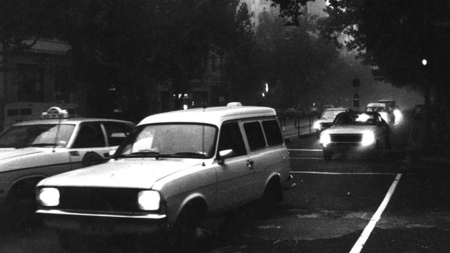 Collins Street, Melbourne, at 3pm on February 8, 1983. Picture: HWT Library