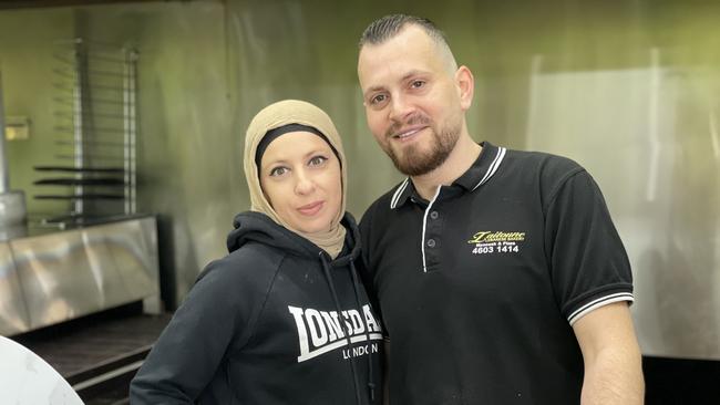 Nina Takriti with her husband Sam at their business in Camden. Picture: Annie Lewis