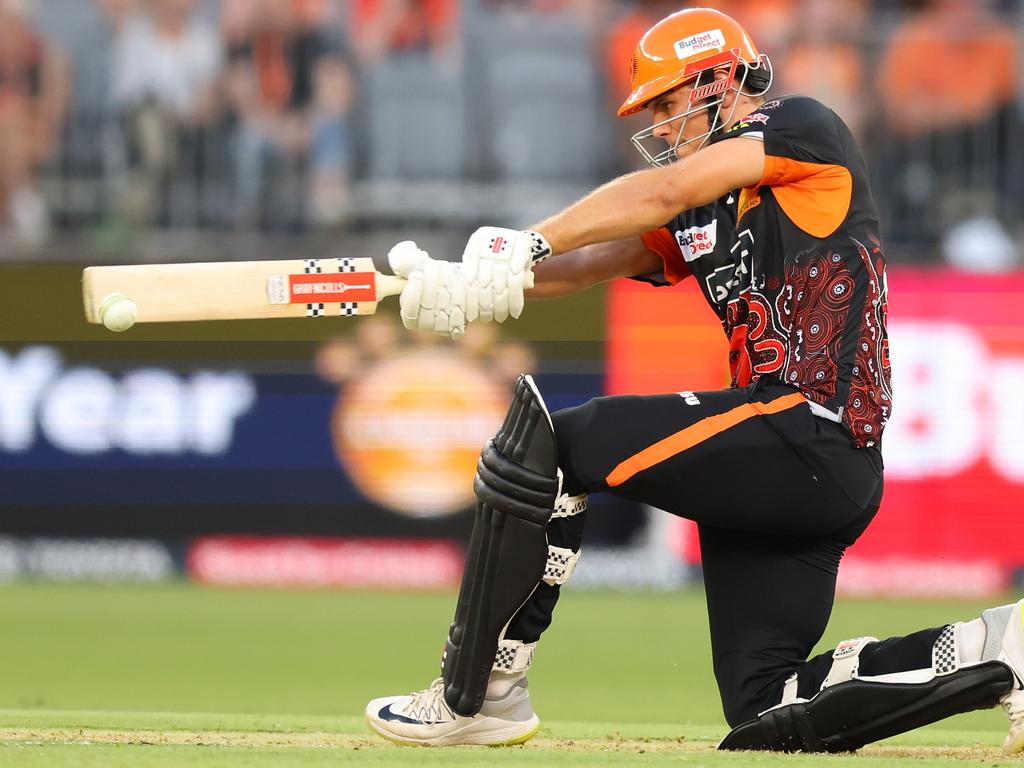 Aaron Hardie has been one of the BBL’s dominant batters in the past two seasons. Picture: James Worsfold/Getty Images