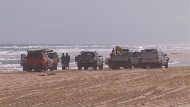 Another man died at Stockton Beach, NSW on December 27. Picture: Channel 9.