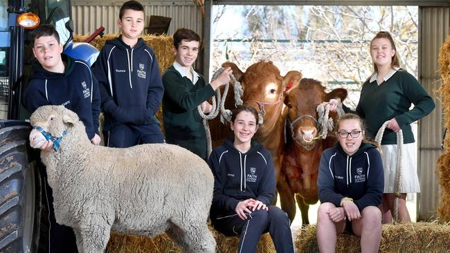 Tanunda’s Faith Lutheran students Darcy Jones, Thomas Goodwin, Jack Farley, Jenna Haberman, Lacey-May Finch, Dana Mifflin. Picture: Tricia Watkinson