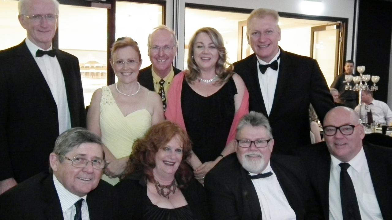 MOMENT IN TIME: Then Fraser Coast Councillor Chris Loft with Richard and Gwen Watt, Hervey Bay MP Ted Sorensen and his wife Jenny, MC of the night Chris Foley, Maryborough City Church Pastor Steve Jobe and Bayside Christian Church Pastors Ross and Mary-Lyn Davie.