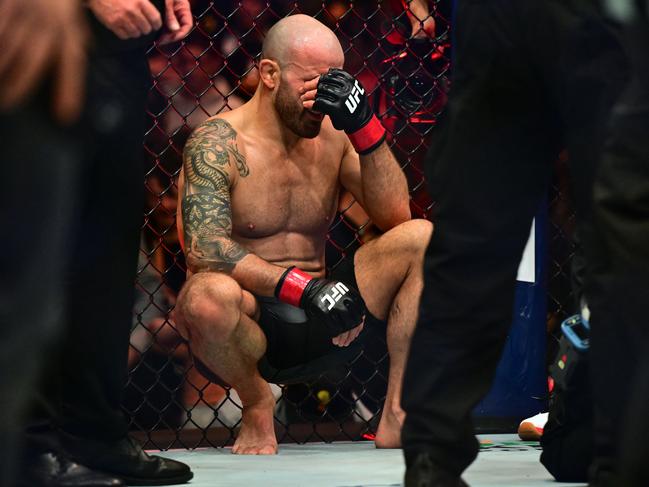 Alexander Volkanovski lost to Ilia Topuria by knockout at UFC 298. Picture: Getty Images