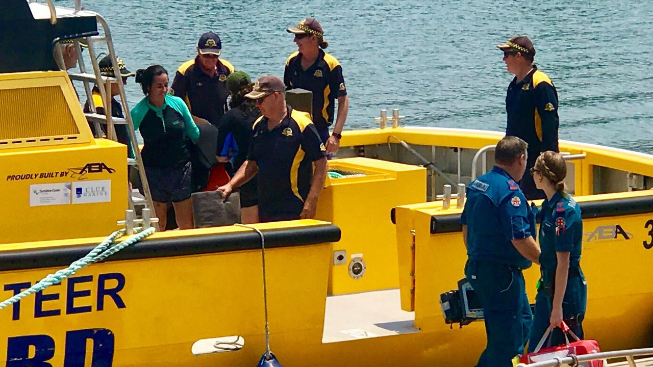 Coast Guard Mooloolaba helped rescue two women off Old Woman Island when their jet ski crashed into rocks.