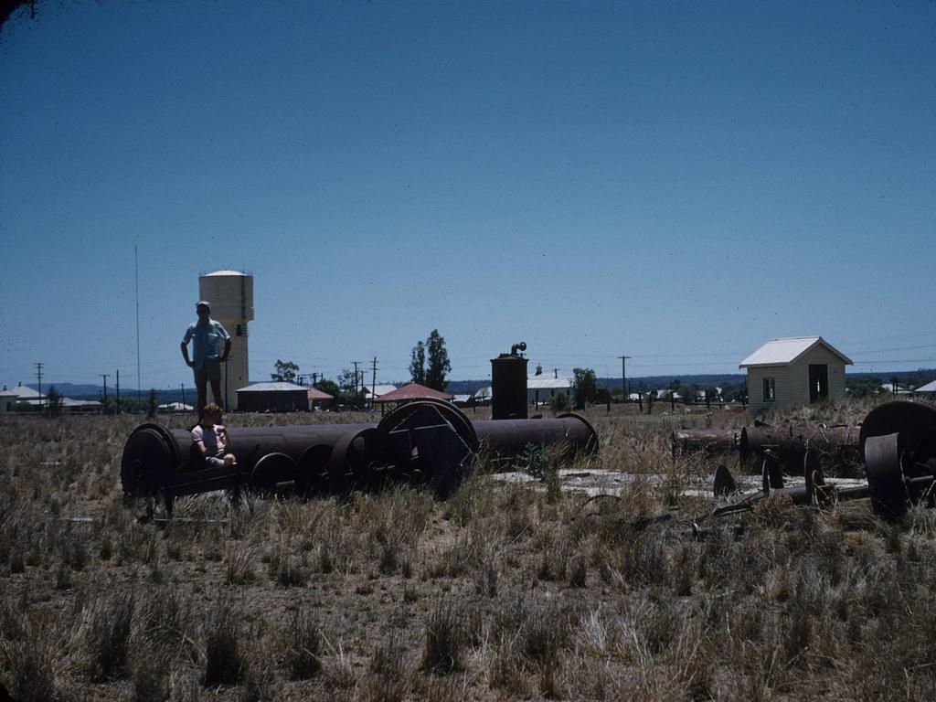 Abandoned petroleum equipment left behind at Hospital Hill, Roma