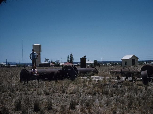 Abandoned petroleum equipment left behind at Hospital Hill, Roma