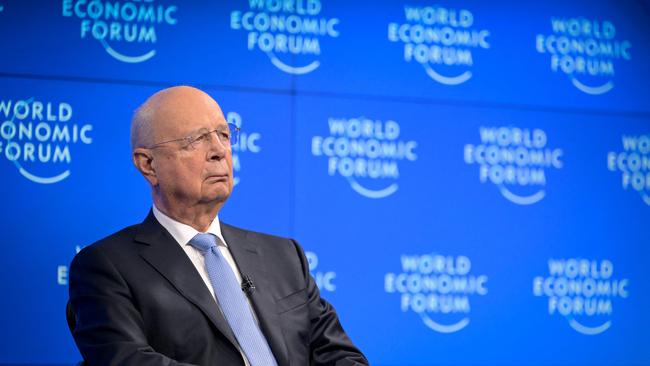 Klaus Schwab did more than build an institution in the World Economic Forum. He created a social type: the globetrotting, well-connected, extremely wealthy do-gooder whom the late political scientist Samuel Huntington called Davos Man. Above, Schwab is seen at the opening of the WEF Davos Agenda virtual sessions last week. Picture: AFP