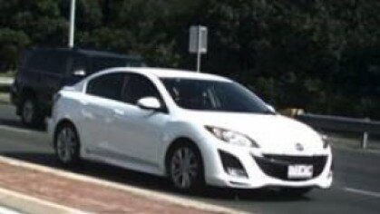 A photo of the Mazda which was stolen from Molendinar with a baby in the back. Picture: QPS