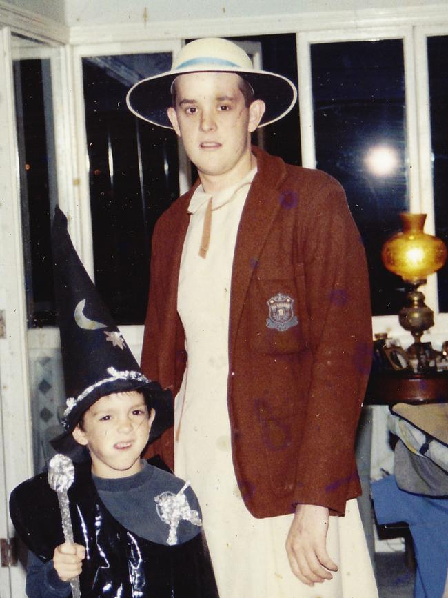 Daley Pearson and his big brother Liam, heading to a costume party. Picture: Daley Pearson