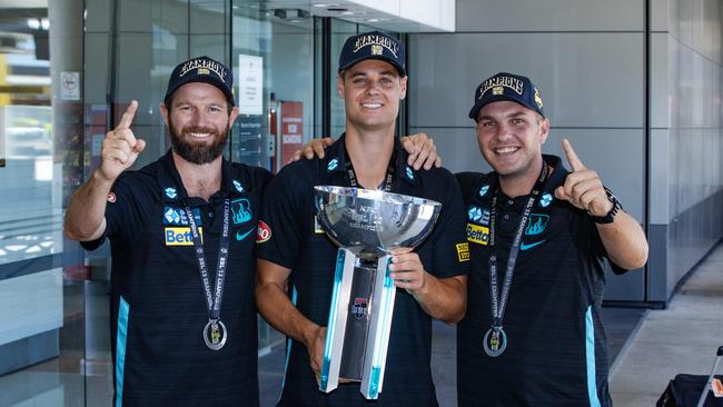 The Heat will be without Michael Neser (left) and Spencer Johnson (centre) for the start of the BBL season. Picture: Nigel Hallett