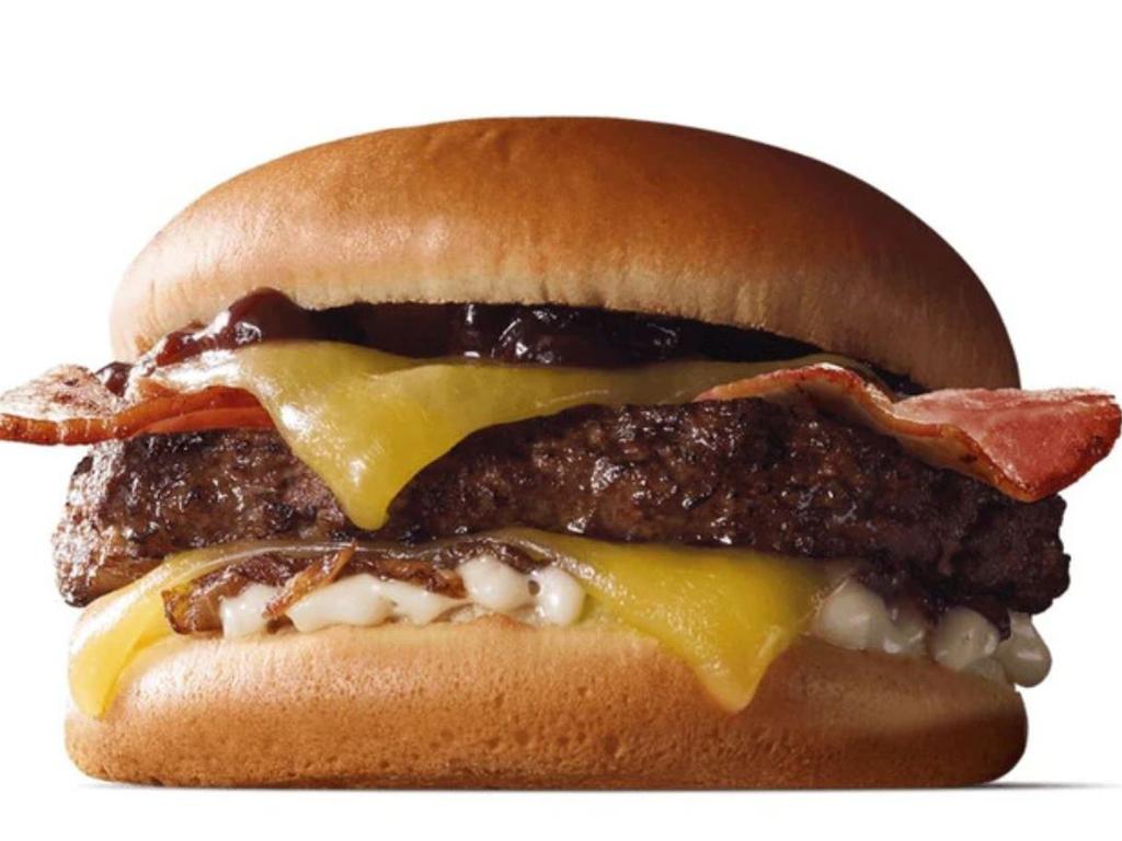 The ‘worst’ Macca’s burger according to an Aussie nutritionist is the BBQ Bacon Angus. Picture: Supplied