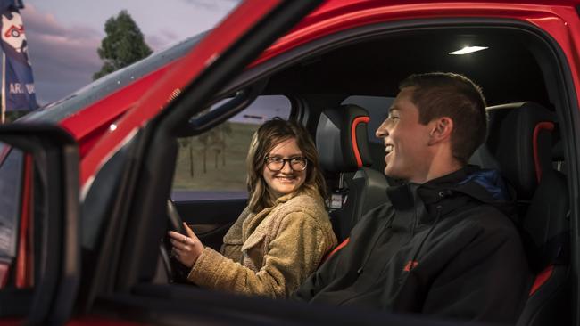 Anna Higson, 16, at Ford's Driving Skills For Life program.