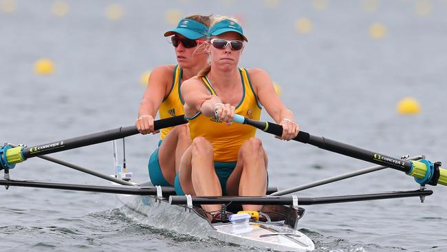 Kate Hornsey and Sarah Tait at the London Olympics.