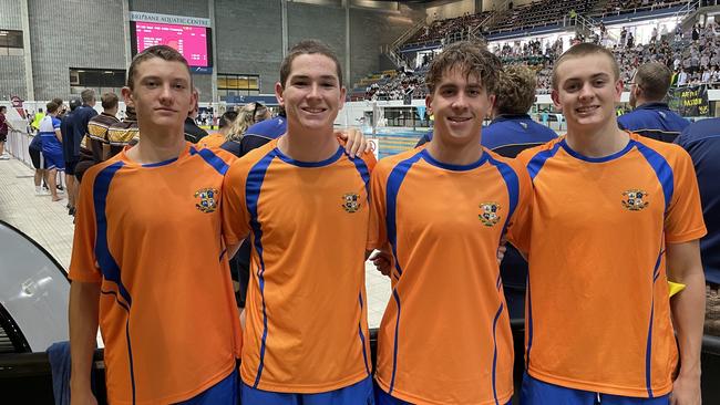 Members of the high achieving Marist College Ashgrove swim team.