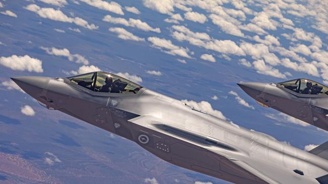 Sydney residents as two fighter jets have sparked concerns flying at low altitude over the Penrith Area. Picture: CPL Jesse Kane.