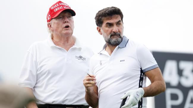 Donald Trump and Yasir al-Rumayyan in 2022. Photo Cliff Hawkins/Getty Images/AFP.