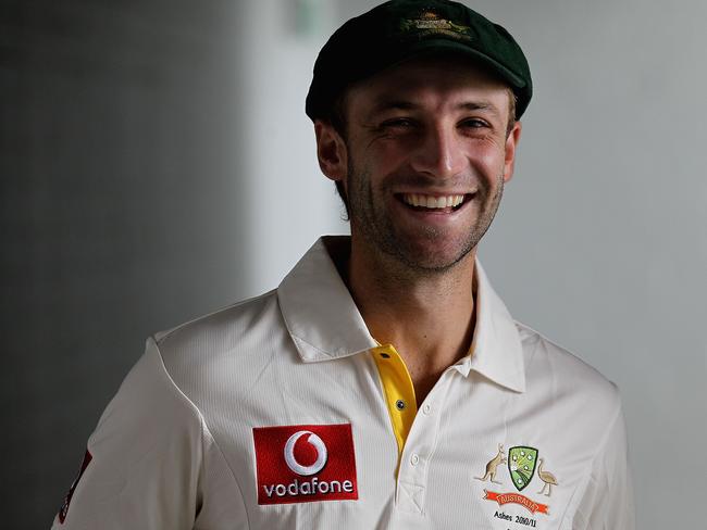 PERTH, AUSTRALIA - DECEMBER 15: Phillip Hughes poses for photograph ahead of an Australian Training Session at the WACA on December 15, 2010 in Perth, Australia. (Photo by Hamish Blair/Getty Images)