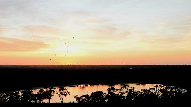 Sunrise at Waikerie on the Murray River. Picture: Bernard Humphreys