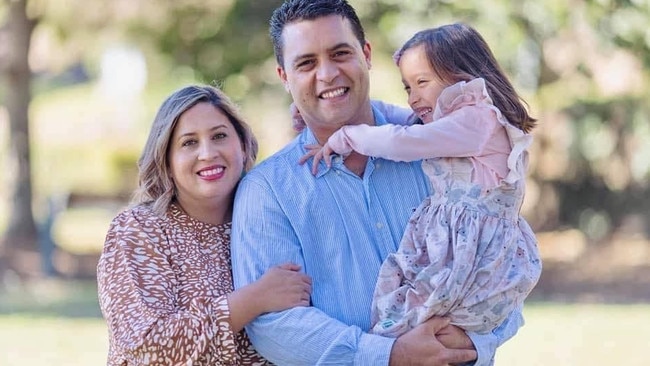 The Gedult family, Kim, Angelo and Celine, are planning on relocating to southeast Tasmania from Brisbane for a better lifestyle and cheaper home. Picture: Supplied