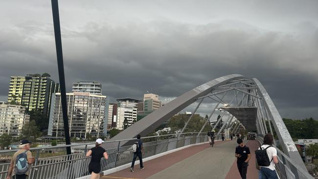 Incoming storms pictured from Southbank. Pic: Josh Woning