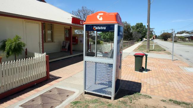 The phone at Leitchville where the last call to Krystal Fraser was made on the night of her disappearance.