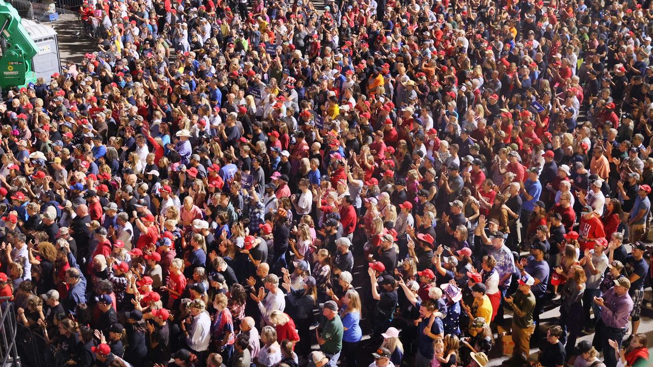 Trump supporters in Iowa during his first rally in the state since the 2020 election. Picture: Scott Olson/Getty Images/AFP