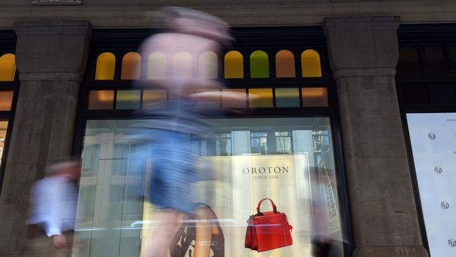 Fashion accessories store Oroton is seen in Sydney, Friday, September 29, 2017. Oroton, founded 79 years ago, sank to a $14.3 million full-year loss in the year to July 29 compared to a $3.4 million profit the prior year. (AAP Image/Mick Tsikas) NO ARCHIVING