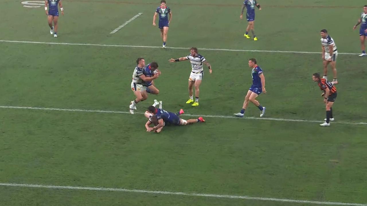 Harris-Tevita scores while Dearden is taken out.