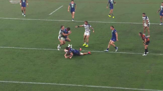 Harris-Tevita scores while Dearden is taken out.