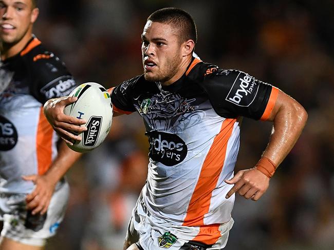 Tui Lolohea in action for the Tigers.