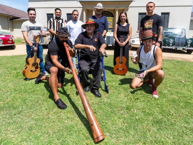 Performers, indigenous elders, car enthusiasts and barbecue experts at the Old Government House in Parramatta Park. They are gearing up for a range of activities and celebrations as part of Australia Day. Picture: Jordan Shields