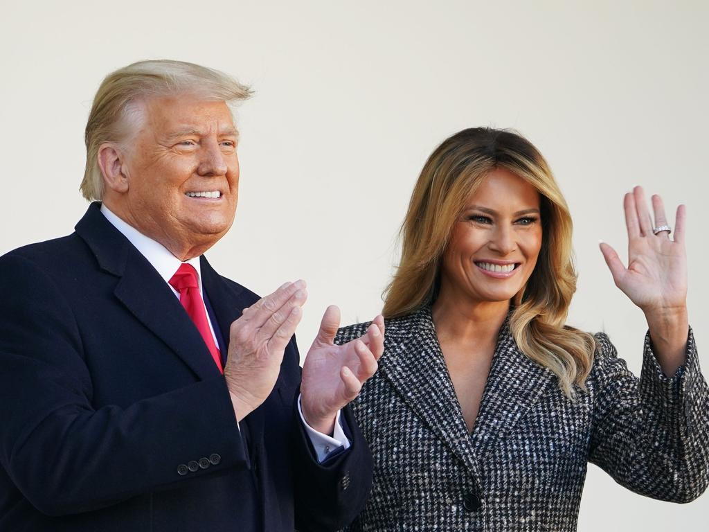 US President Donald Trump and First Lady Melania Trump are making a historically untraditional exit from the White House. Picture: Mandel Ngan / AFP