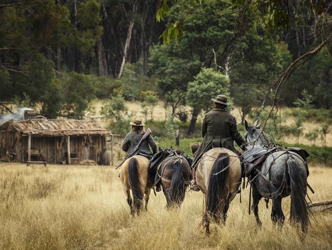 Scene from The Legend of Ben Hall, featuring the lives of the three bushrangers Hall, Gilbert and Dunn. Picture: Pinnacle Films